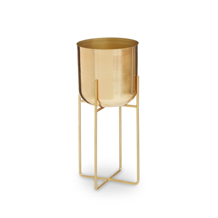 Floor Standing Planter - Gold