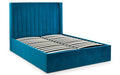 Langham Scalloped Headboard Storage Bed - Teal - Modern Home Interiors