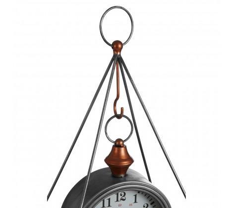 Hayden Antique Silver Finish Table Clock - Modern Home Interiors