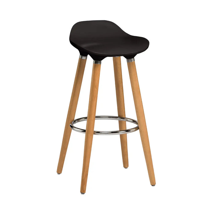 Black ABS Beech Wood Bar Stool