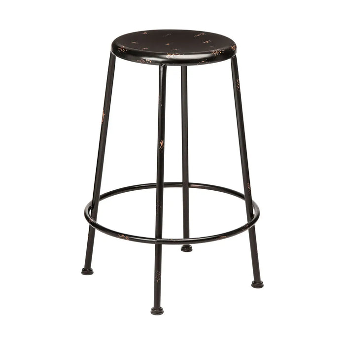 Industrial Style Black Metal Bar Stool