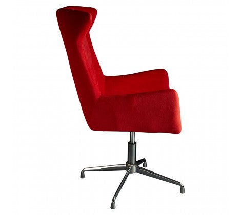 Colony Modern Accent Swivel Armchair Chair - Red Fabric - Modern Home Interiors