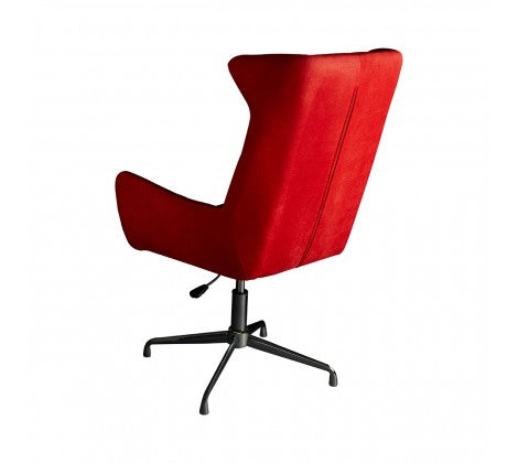 Colony Modern Accent Swivel Armchair Chair - Red Fabric - Modern Home Interiors