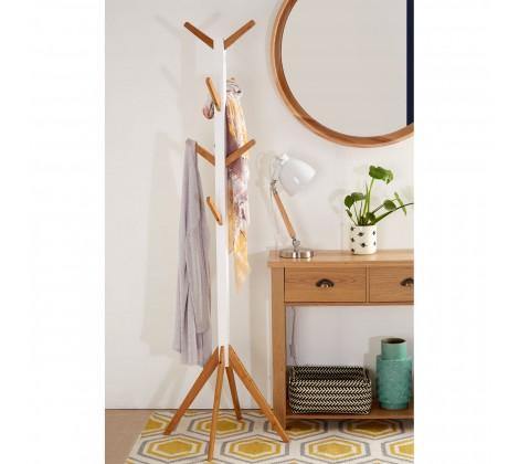 Bamboo Coat Stand - White - Modern Home Interiors