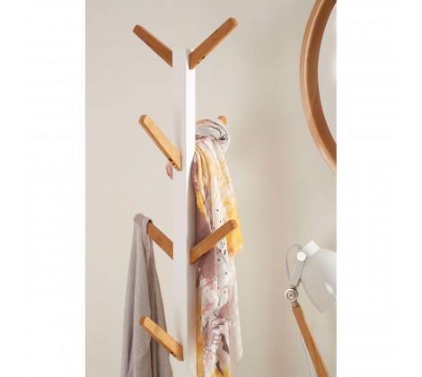 Bamboo Coat Stand - White - Modern Home Interiors