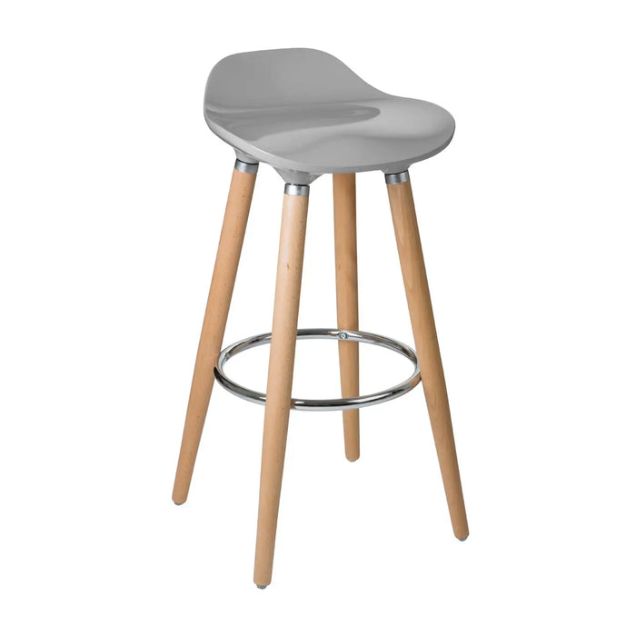 Taupe ABS Beech Wood Bar Stool