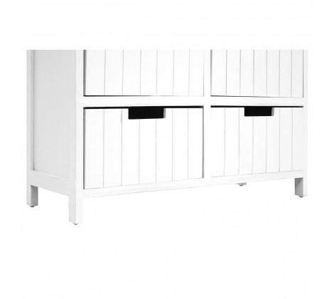 New England White 6 Drawer Chest - Modern Home Interiors