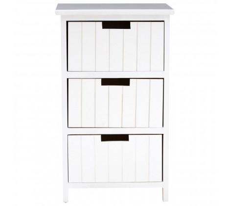 New England White 3 Drawer Chest - Modern Home Interiors