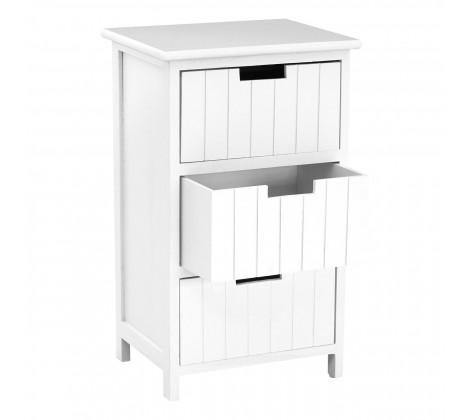 New England White 3 Drawer Chest - Modern Home Interiors