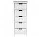 New England White 5 Drawer Tall Chest - Modern Home Interiors