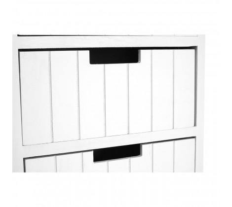 New England White 5 Drawer Tall Chest - Modern Home Interiors