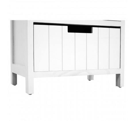 New England White 5 Drawer Tall Chest - Modern Home Interiors