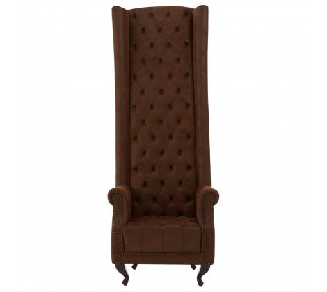 Regents Park Tall Porter Grande Armchair - Brown - Modern Home Interiors