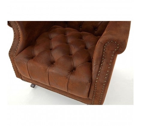 Regents Park Tall Porter Grande Armchair - Brown - Modern Home Interiors