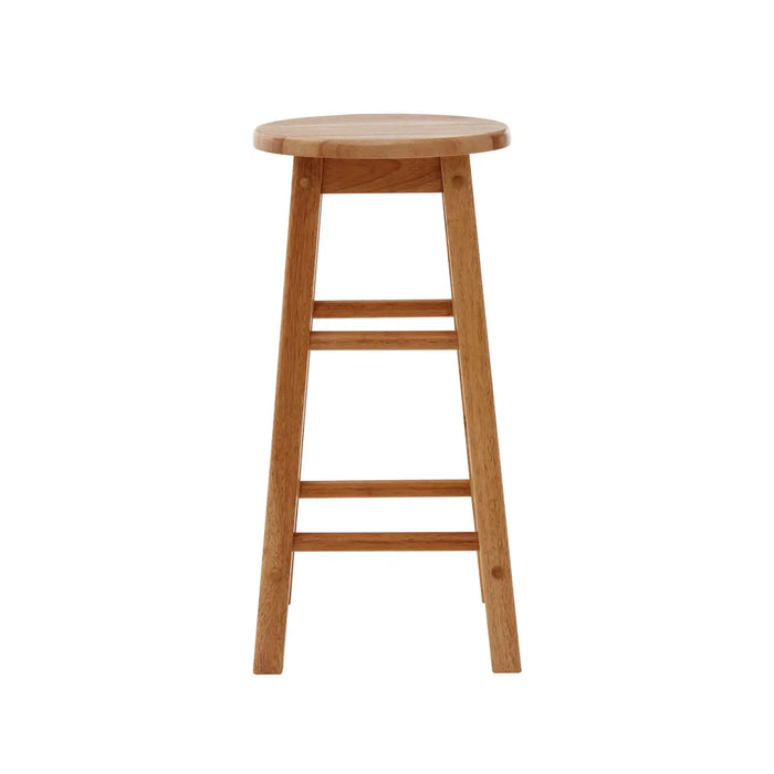 Natural Hevea Wood Rubberwood Bar Stool