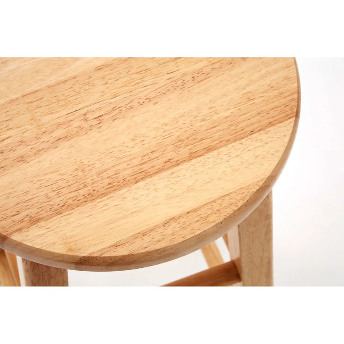 Natural Hevea Wood Rubberwood Bar Stool