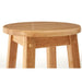 Natural Hevea Wood Rubberwood Tall Bar Stool - Modern Home Interiors