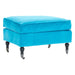 Plush Cotton Velvet Footstool - Teal - Modern Home Interiors