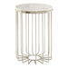 Templar White Marble Cage Design Iron Table - Modern Home Interiors