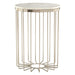 Templar White Marble Cage Design Iron Table - Modern Home Interiors