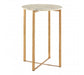 Templar White Marble Side Table With Lattice Base - Modern Home Interiors