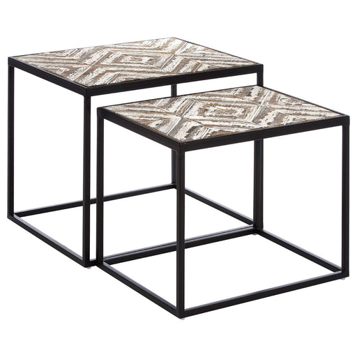 Lombok Natural Wood & Metal Nest of Tables - Modern Home Interiors