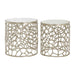 Templar Nickel/ Marble Side Tables - Modern Home Interiors