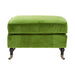 Plush Velvet Footstool - Green - Modern Home Interiors