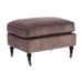 Medan Grey Plush Velvet Footstool with Wheels - Modern Home Interiors