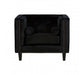 Felisa Black Velvet Chair - Modern Home Interiors