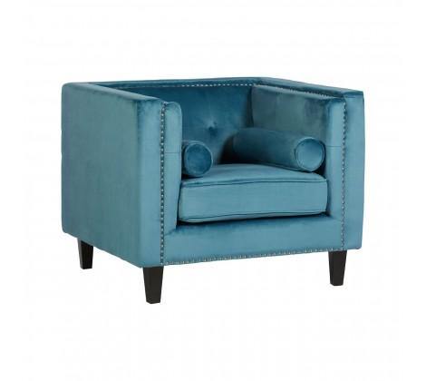 Felisa Blue Velvet Chair - Modern Home Interiors