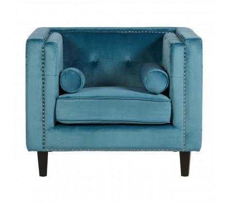 Felisa Blue Velvet Chair - Modern Home Interiors