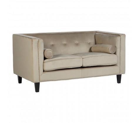 Felisa 2 Seat Mink Velvet Sofa - Modern Home Interiors