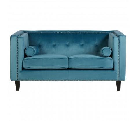 Felisa 2 Seat Blue Velvet Sofa - Modern Home Interiors