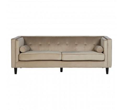 Felisa 3 Seat Mink Velvet Sofa - Modern Home Interiors