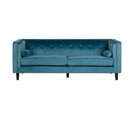 Felisa 3 Seat Blue Velvet Sofa - Modern Home Interiors