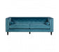 Felisa 3 Seat Blue Velvet Sofa - Modern Home Interiors