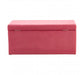 Mia Kids Ottoman Velvet Pink Storage Box - Modern Home Interiors