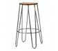 District Elm Wood & Chrome Bar Stool - Modern Home Interiors