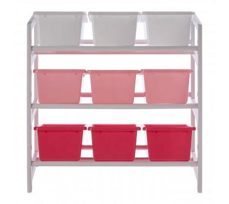 3 Tier White/Pink Kids Storage Unit - Modern Home Interiors