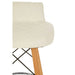 Quilted White Soft Faux Leather Effect Bar Stool with Beechwood and Chrome Legs - Modern Home Interiors
