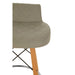 Quilted Grey Soft Faux Leather Effect Bar Stool with Beechwood and Chrome Legs - Modern Home Interiors
