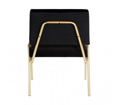 Lexa Black Velvet Chair - Modern Home Interiors