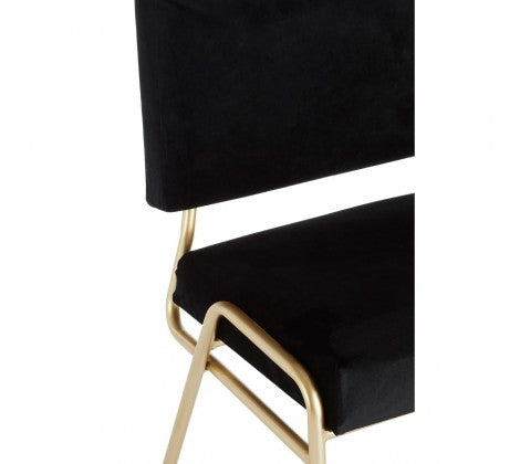 Lexa Black Velvet Chair - Modern Home Interiors