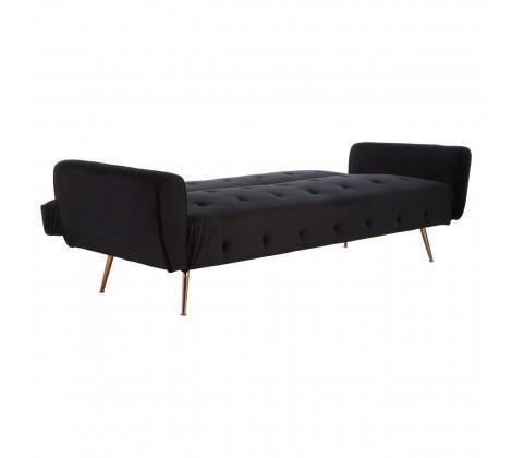 Hayton Black Velvet Sofa Bed - Modern Home Interiors