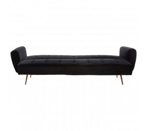 Hayton Black Velvet Sofa Bed - Modern Home Interiors