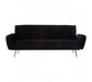 Hayton Black Velvet Sofa Bed - Modern Home Interiors