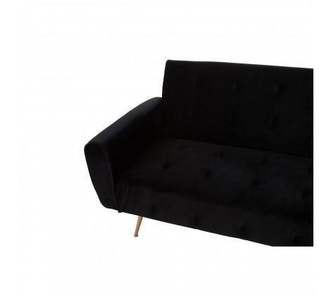 Hayton Black Velvet Sofa Bed - Modern Home Interiors