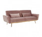 Hatton Pink Velvet Sofa Bed - Modern Home Interiors