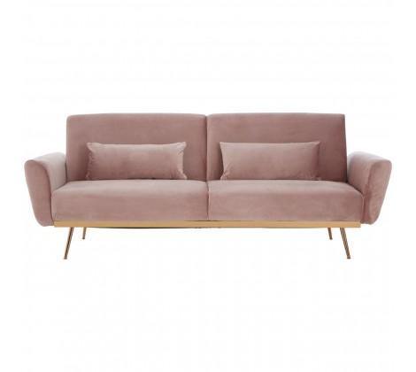 Hatton Pink Velvet Sofa Bed - Modern Home Interiors